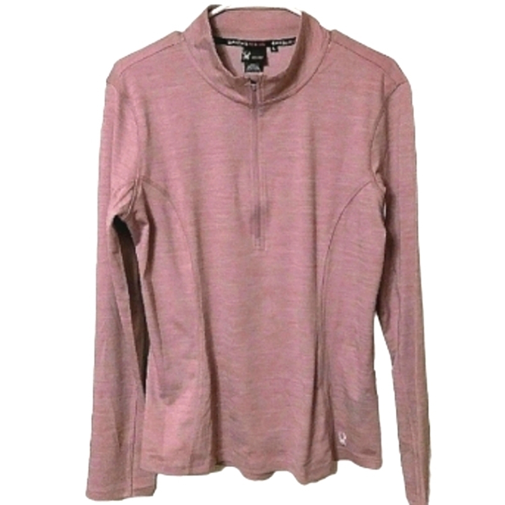 Spyder Women's Active Half Zip Mockneck Pullover Purple Heather L